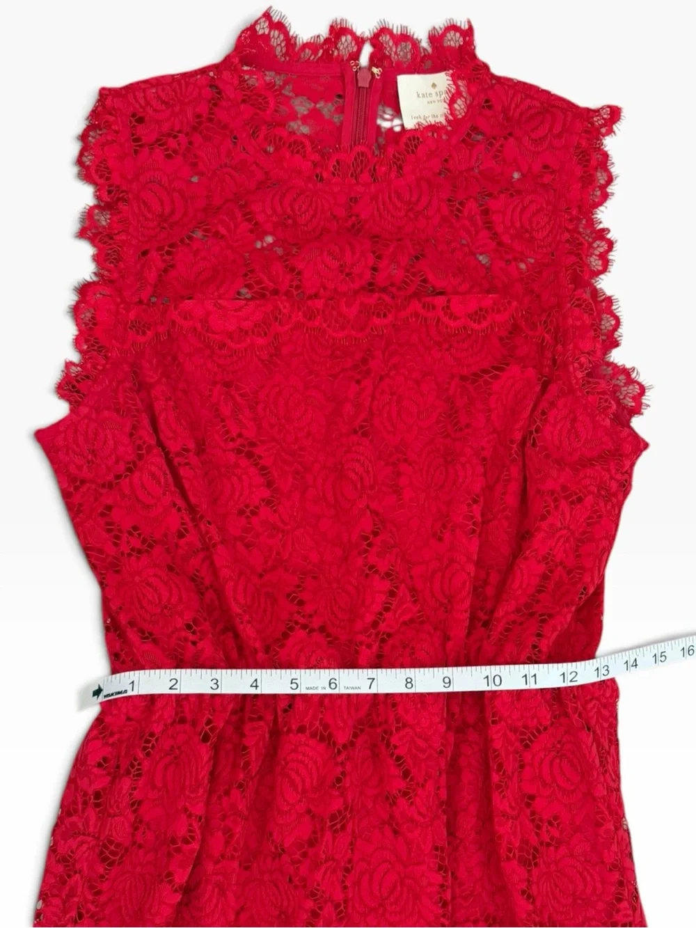 Kate Spade New York Poppy Floral Lace Midi Dress Red Size 14